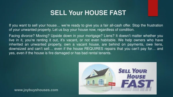 sell my house fast - joybuyshouses