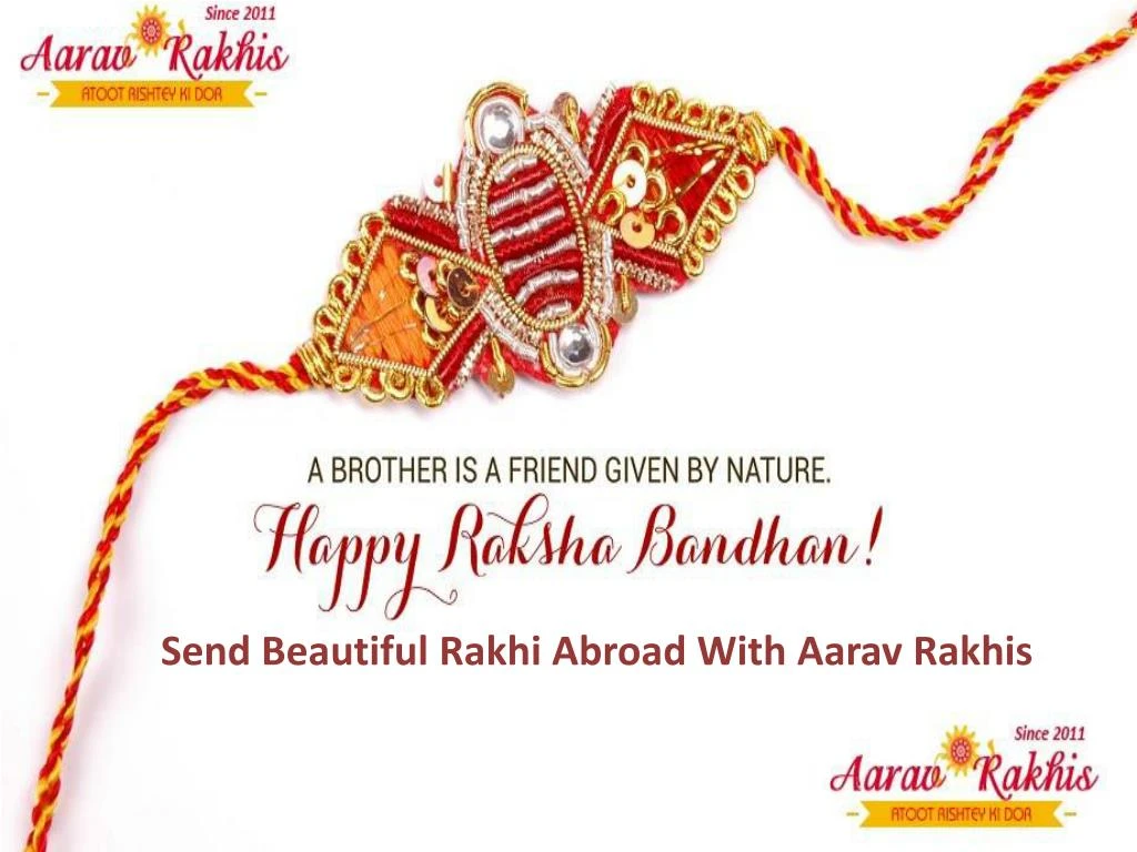 send beautiful rakhi abroad with aarav rakhis