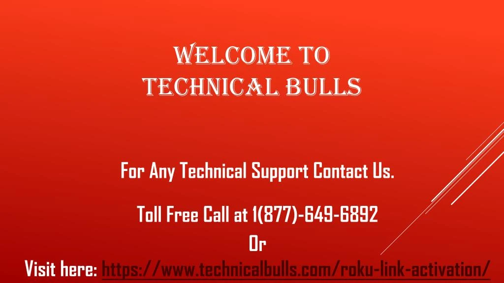 welcome to technical bulls