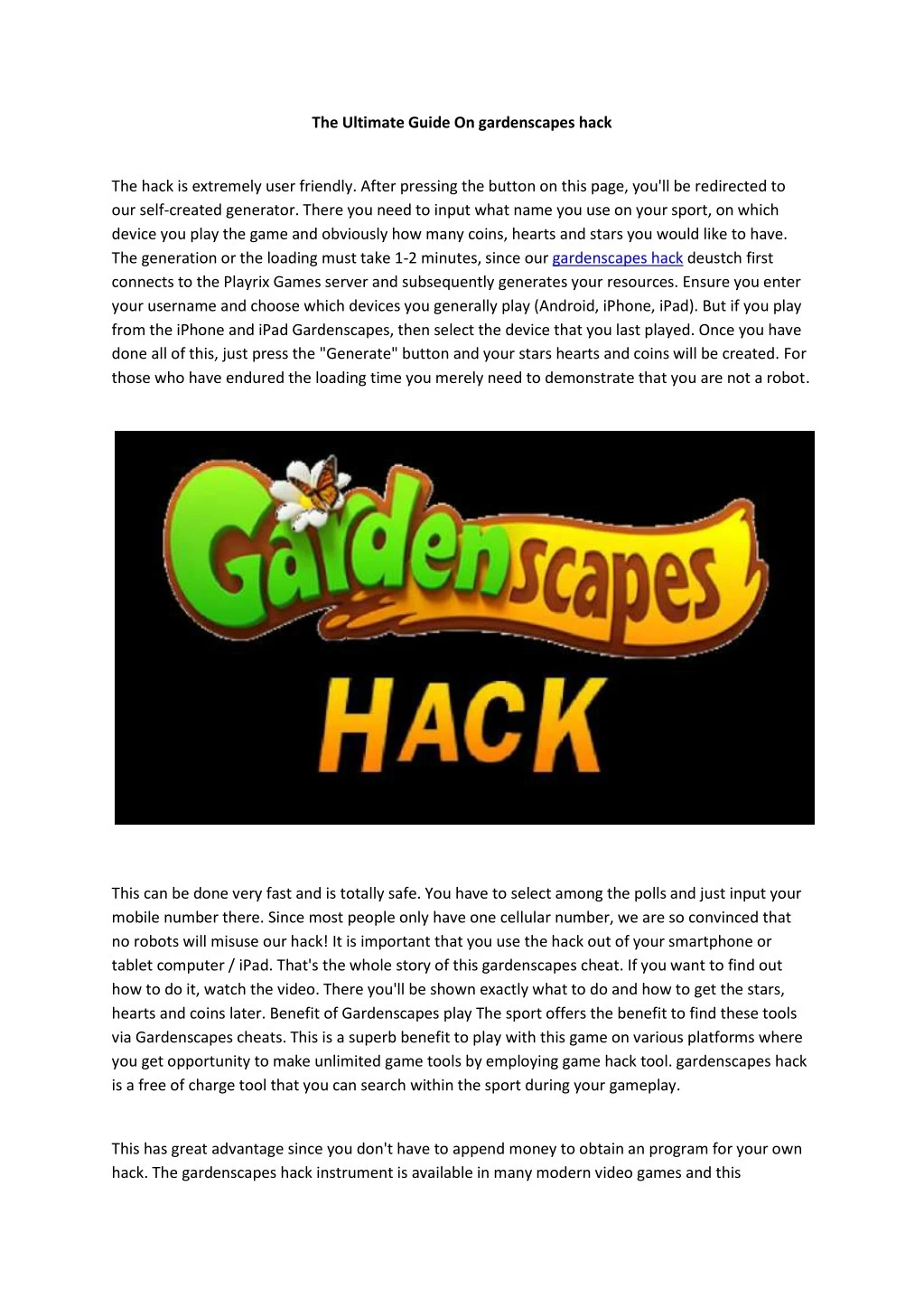 the ultimate guide on gardenscapes hack