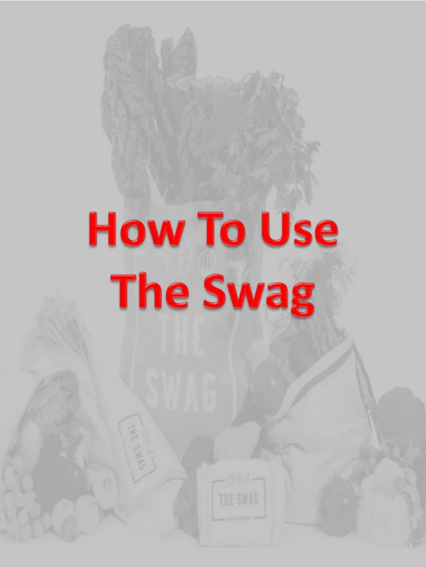 How To Use The Swag - theswag.com.au