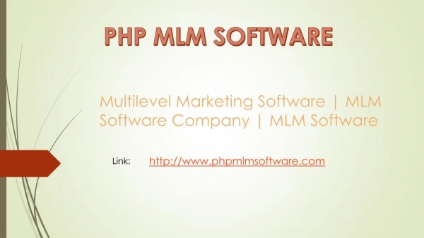 Multilevel Marketing Software | MLM Software Company | MLM Software