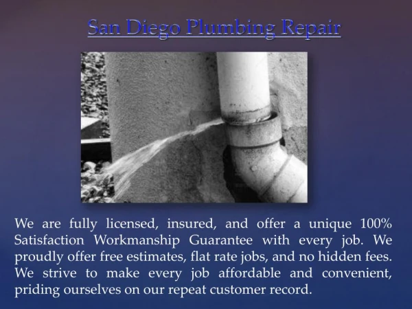 san diego plumbing company
