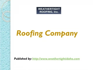 Roofing Company - slide 1