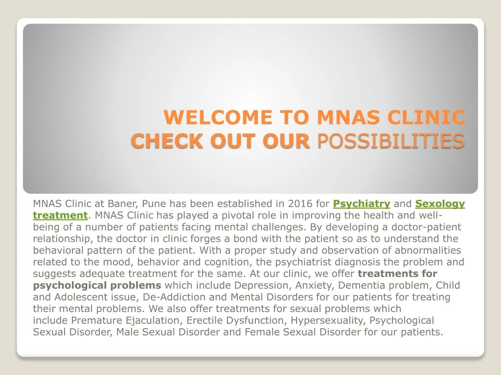 welcome to mnas clinic check out our possibilities
