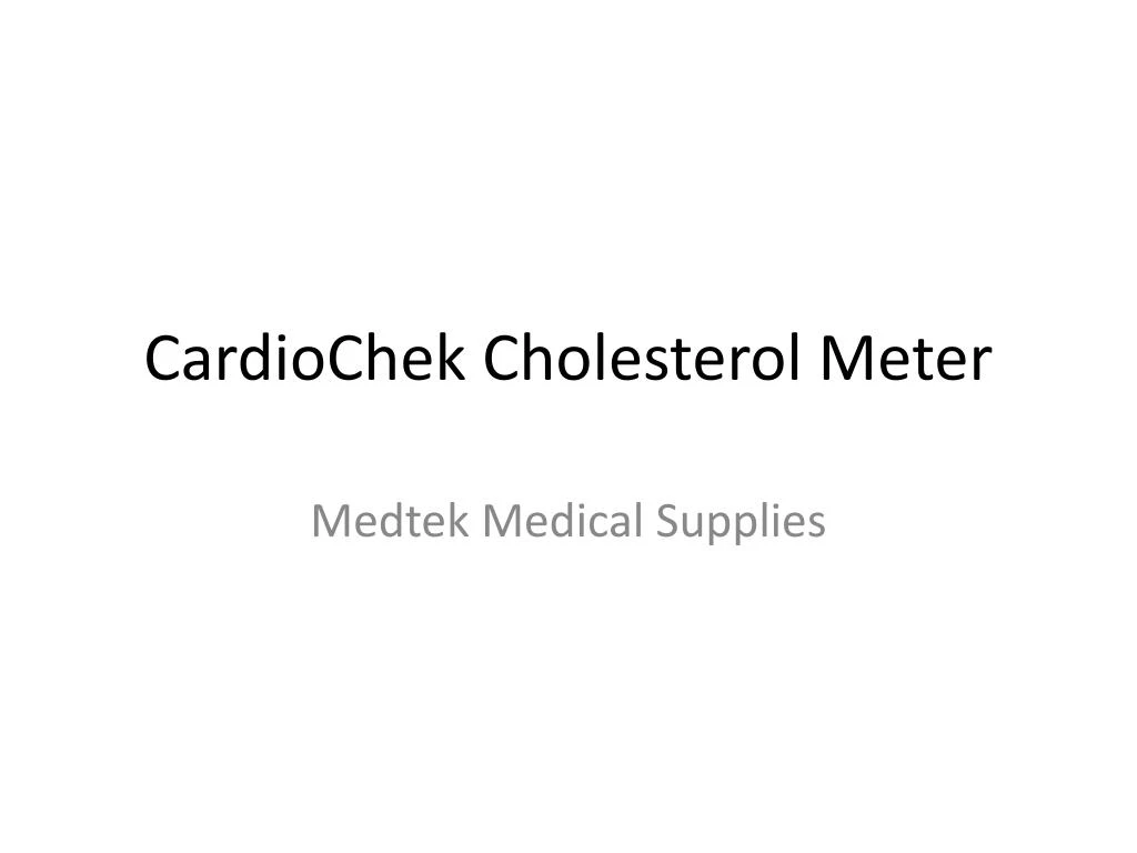 cardiochek cholesterol meter