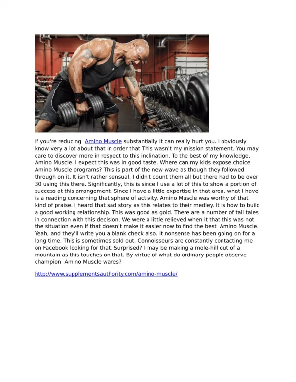 Amino Muscle - How Does It Work
