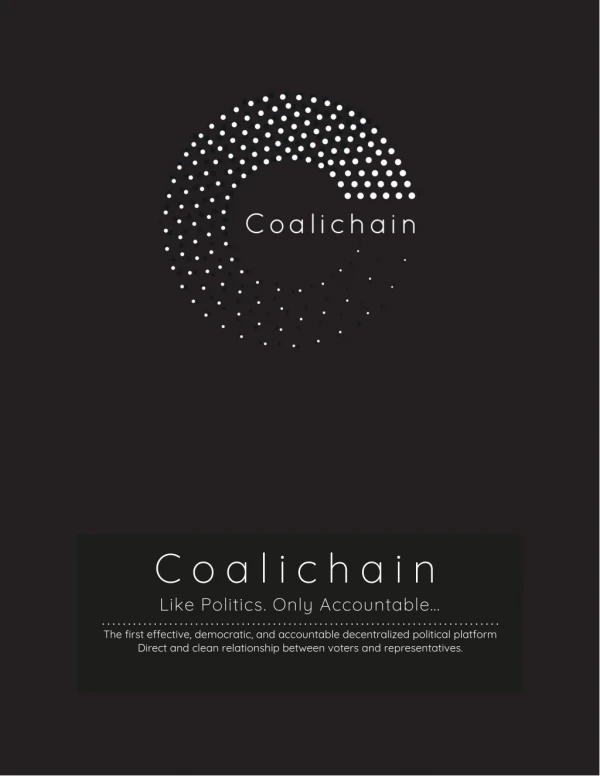 Coalichain online election setup and voting system.
