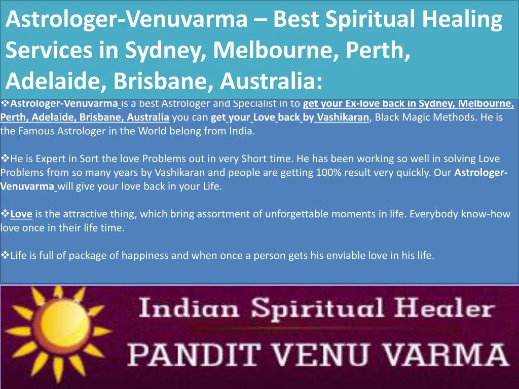 astrologer venuvarma best spiritual healing