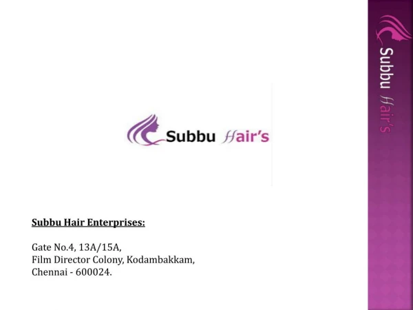 Natural Indian Human Hair - Subbuhair