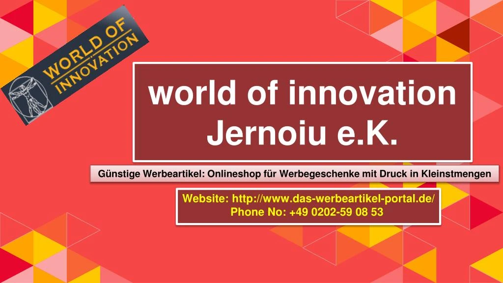 world of innovation jernoiu e k