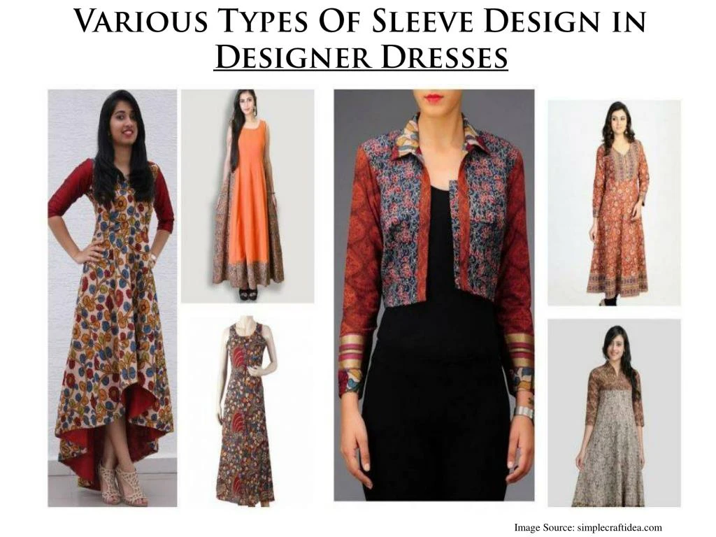 various types of sleeve design in designer dresses