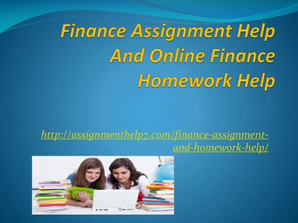Finance Assignment Help And Online Finance Homework Help