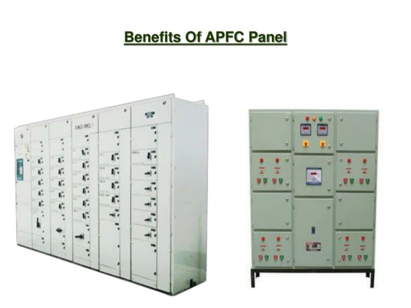 Benefits Of APFC Panel