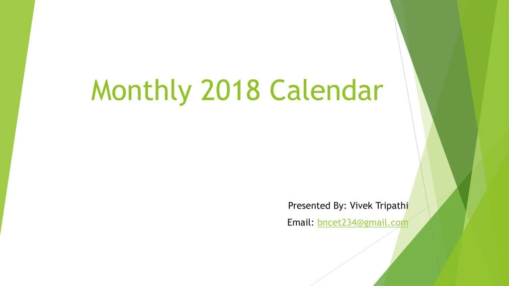 monthly 2018 calendar