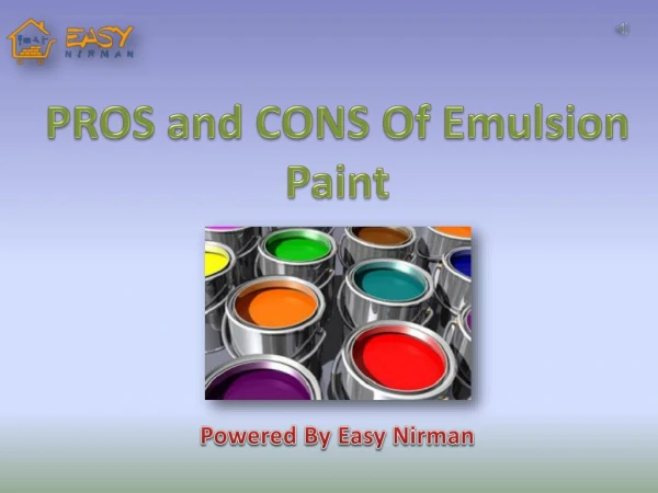 Pros and Cons of Emulsion Paint | Easy Nirman
