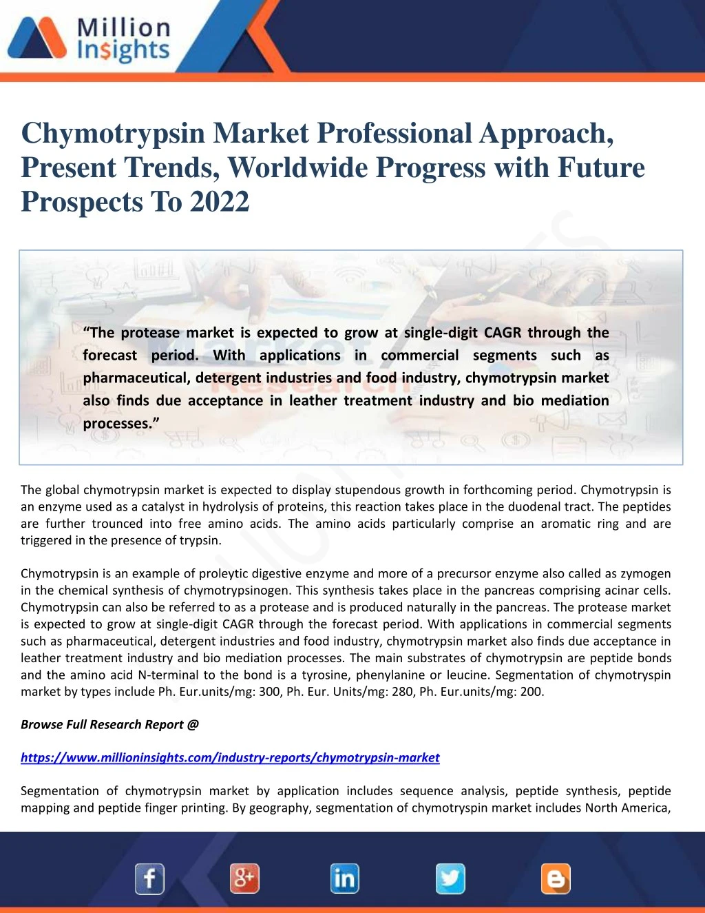chymotrypsin market professional approach present