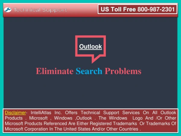 Eliminate Outlook Search Problems Quickly Via Certified Technicians