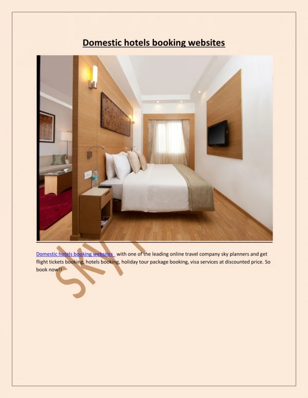 domestic hotels booking websites