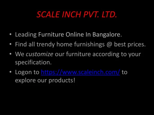 Online Furniture In India | Scale Inch