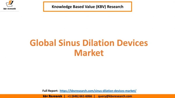 Global Sinus Dilation Devices Market Size and Share