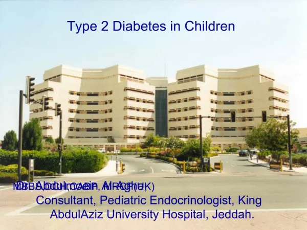Type 2 Diabetes in Children