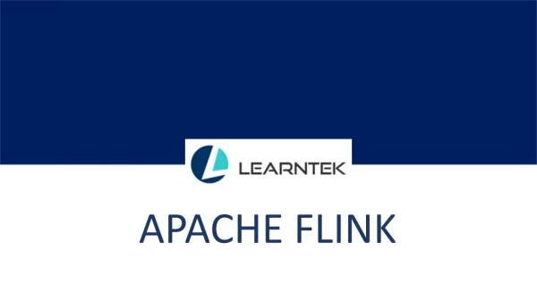 Apache Flink Training