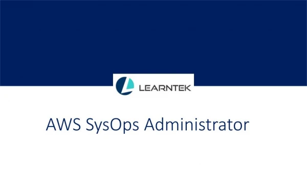 AWS SysOps Administrator
