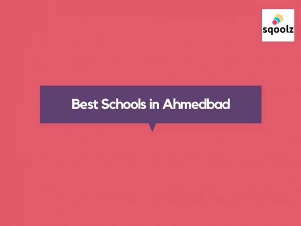 Best Schools in Ahmedabad