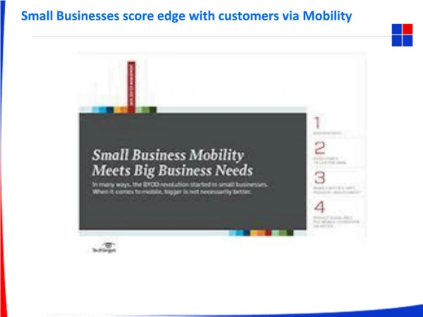 Small Businesses score edge with customers via Mobility