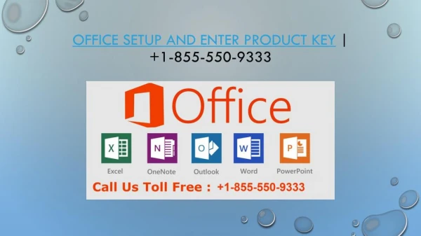 Office Setup and Enter Product Key | 1-855-550-9333