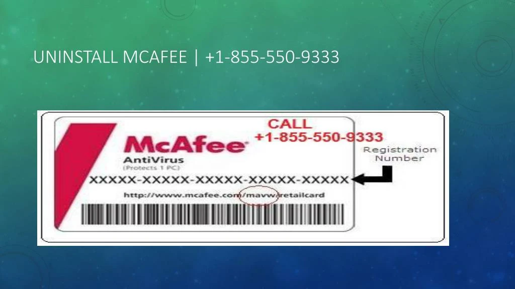 uninstall mcafee 1 855 550 9333