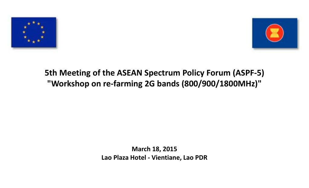 5th meeting of the asean spectrum policy forum