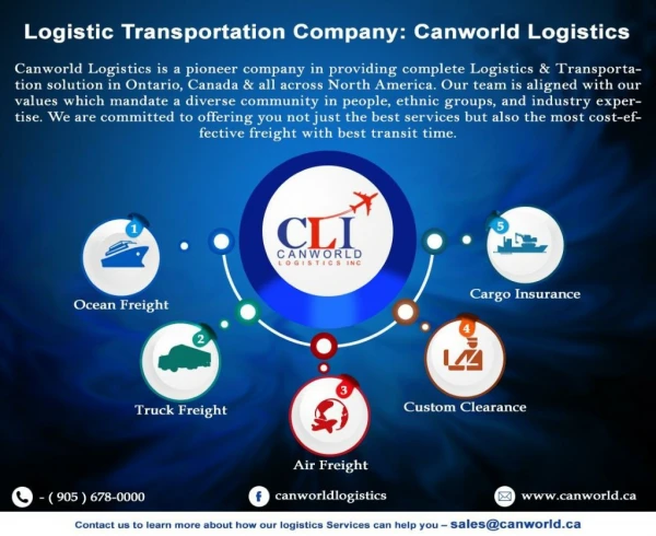 Logistic Transportation Company: Canworld Logistics