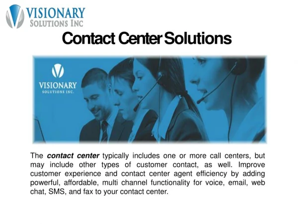 Contact Center Solution | Visionary Solutions Inc