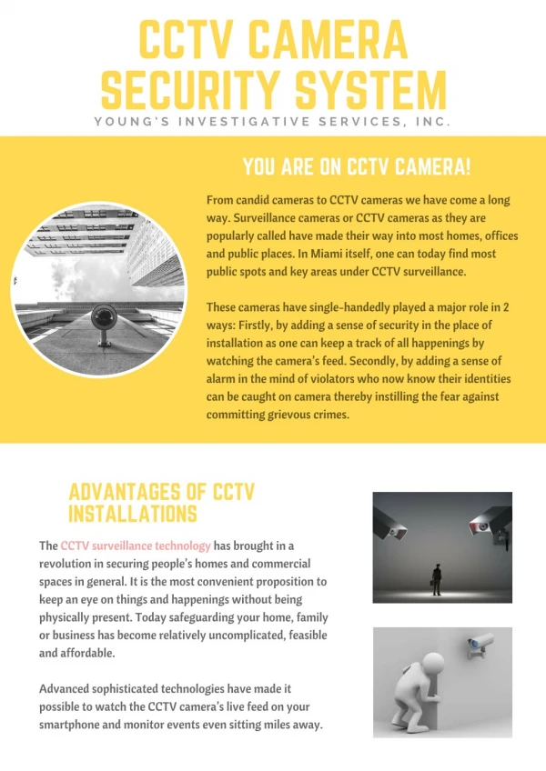 CCTV Camera- Security System