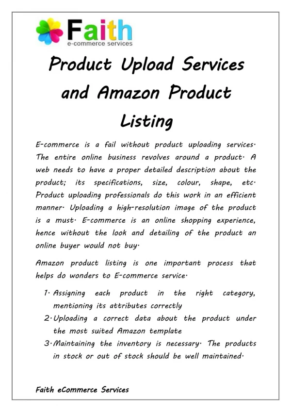 Why Product Upload Services Are Important