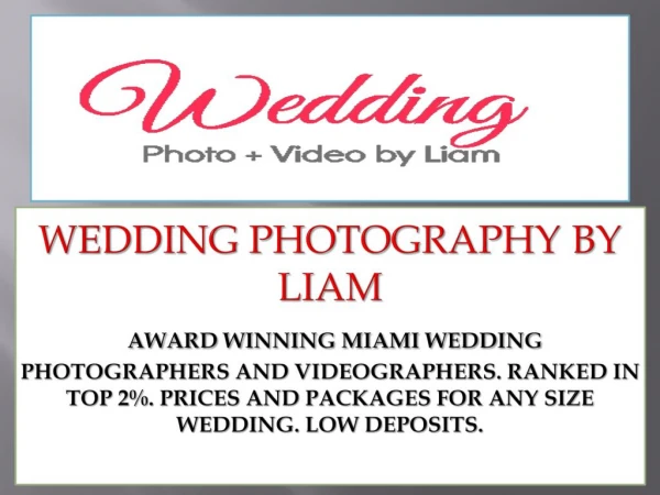 Wedding photography in miami florida
