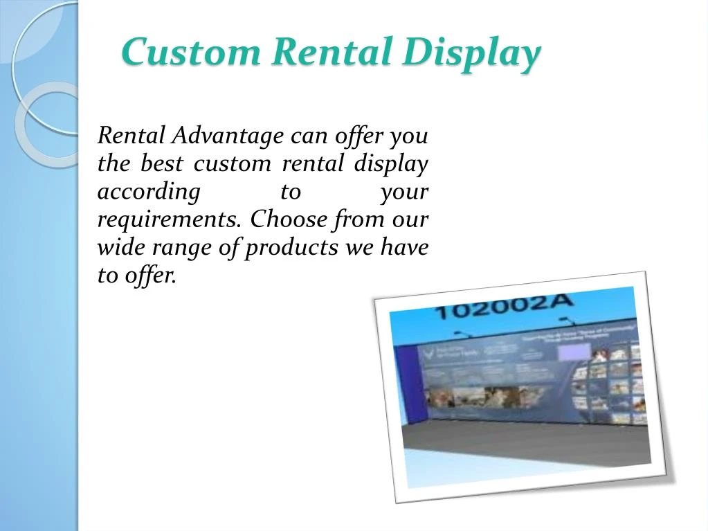 custom rental display