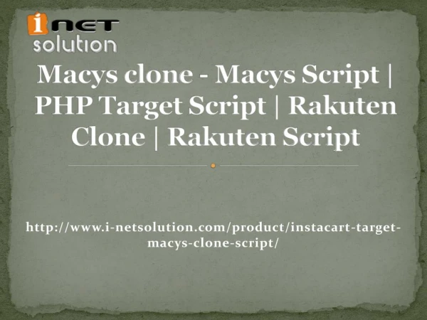 Macys clone - Macys Script | PHP Target Script