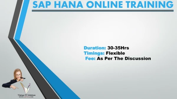 sap hana online training
