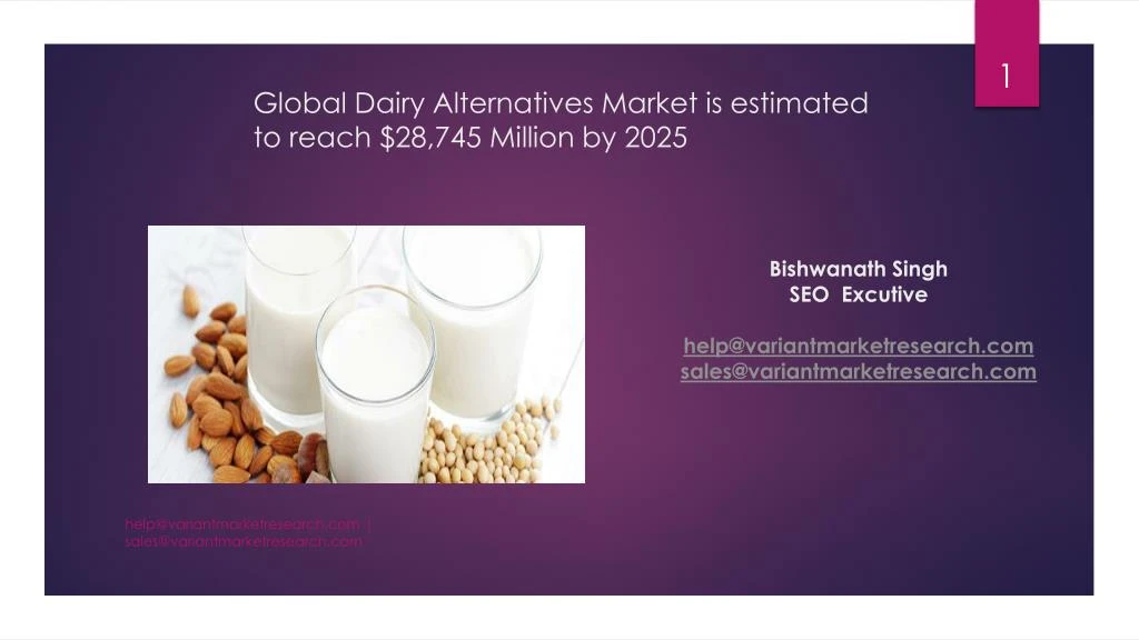 global dairy alternatives market is estimated to reach 28 745 million by 2025