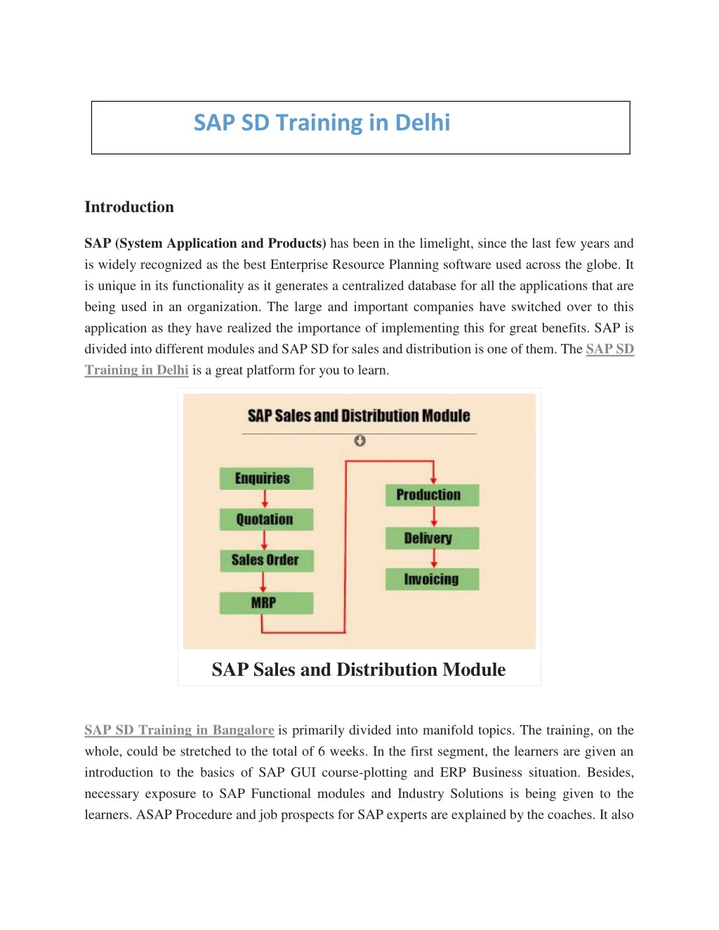 sap sd training in delhi