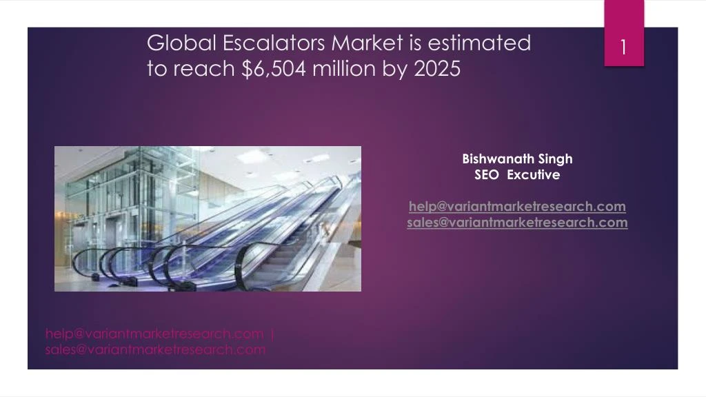 global escalators market is estimated to reach 6 504 million by 2025