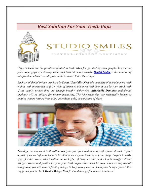 Best Solution For Your Teeth Gaps