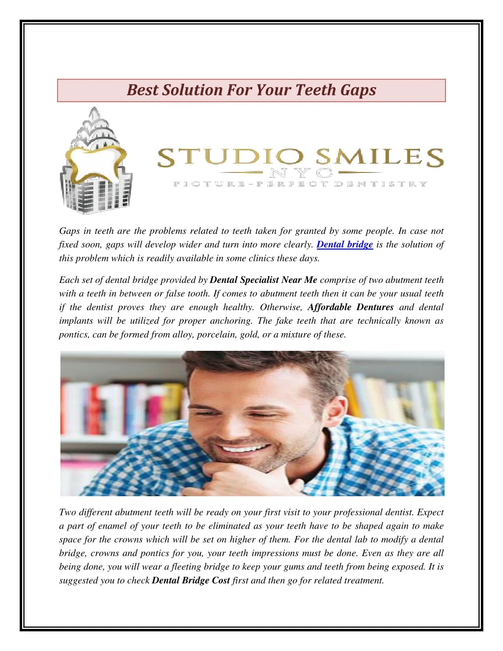 best solution for your teeth gaps