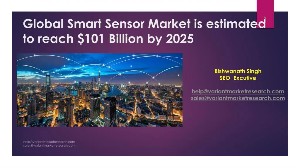 global smart sensor market is estimated to reach 101 billion by 2025