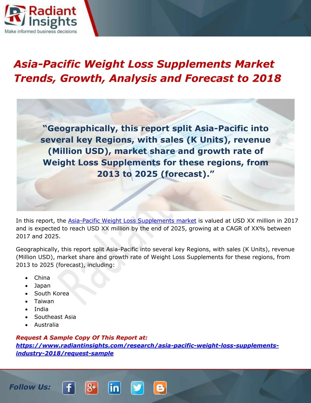 asia pacific weight loss supplements market