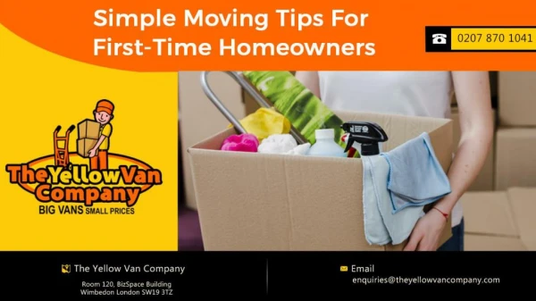 Simple Moving Tips for First-time Homeowners