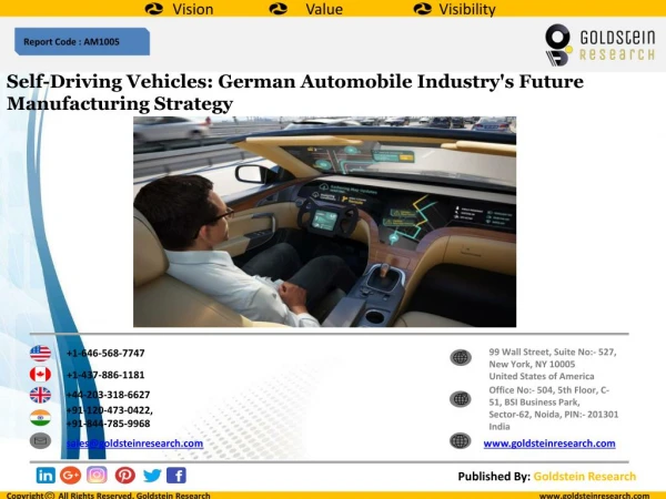 Germany Self-Driving Vehicle Market Outlook 2024: Regional Opportunity Assessment And Demand Analysis, Market Forecast,